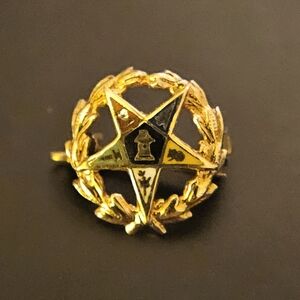 Vintage 14k Eastern Star Lapel